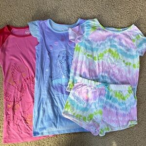 Bundle girls summer pajamas size 6